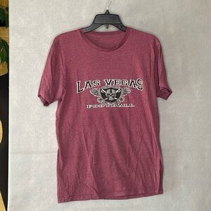LAS VEGAS Raiders Football Short Sleeve Shirt Men's Small Weathered RED EUC